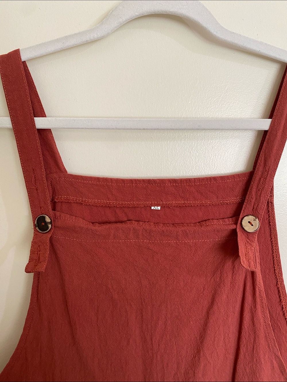 Rust Red Cotton Overalls - Picture 2 of 8